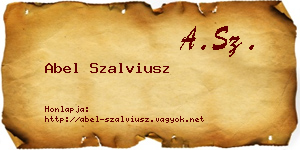 Abel Szalviusz névjegykártya